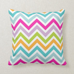 Bright & Colourful Chevron Pattern Throw Pillow