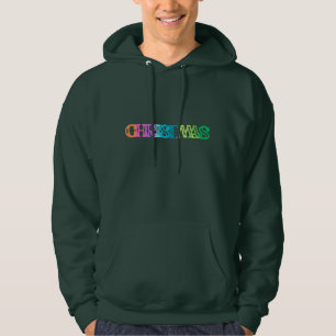 Bright Colourful Christmas Modern Text Men’s Hoodie