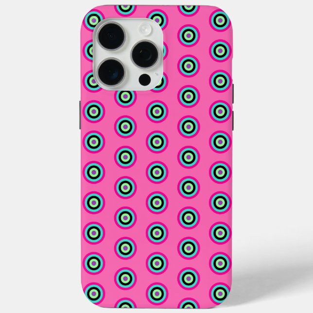Bright Colourful Circles Case for iPhone 15 Pro Ma (Back)