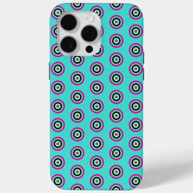 Bright Colourful Circles Case for iPhone 15 Pro Ma (Back)