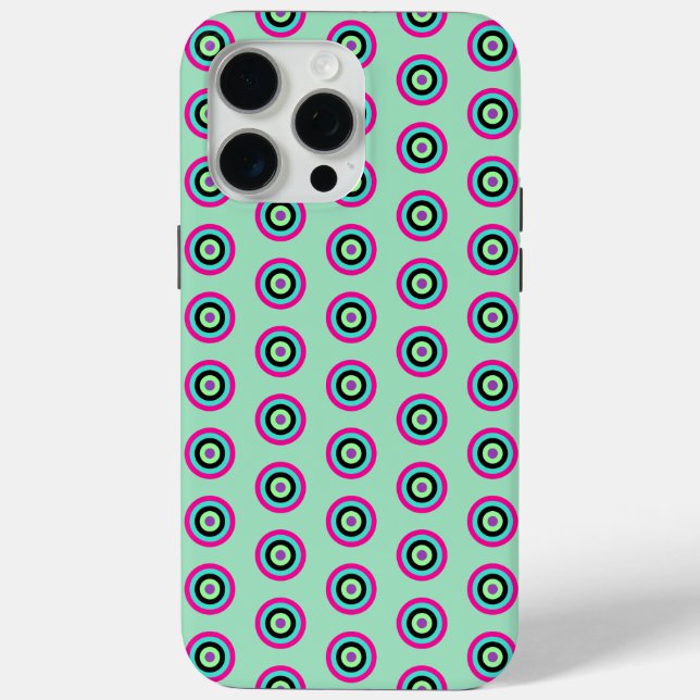 Bright Colourful Circles Case for iPhone 15 Pro Ma (Back)