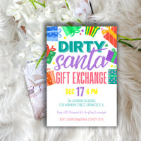 Bright Colourful Dirty Santa Gift Exchange Party