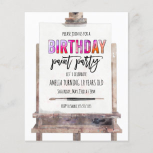 Bright Colourful Easel Paint Party Kids Birthday I