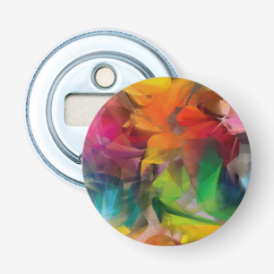 Bright Colourful Feather Art Bottle Opener