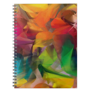 Bright Colourful Feather Art Notebook
