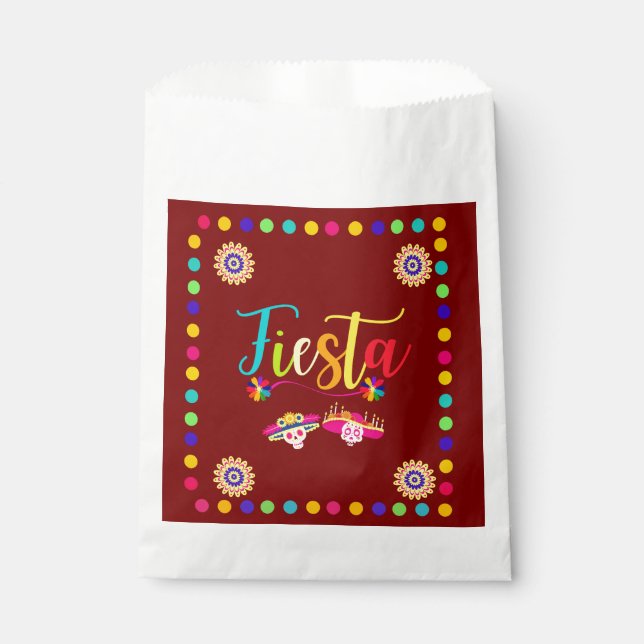 Bright Colourful Fiesta Fun Favour Bags (Front)
