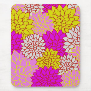 Bright Colourful Floral Mousepad