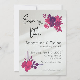 Bright Colourful Flowers & Sunlight Wedding Save The Date