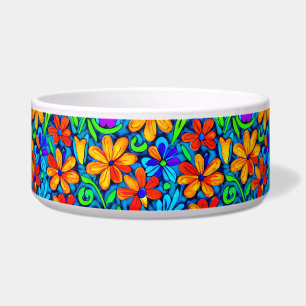 Bright Colourful Folk Art Flowers 