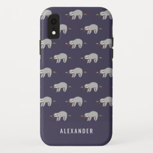 Bright colourful fun cartoon sloth Case-Mate iPhone case