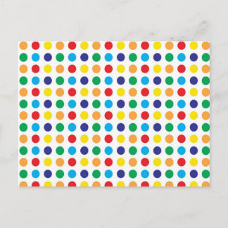 Bright Colourful Fun Polka Dots Girly Pattern Postcard
