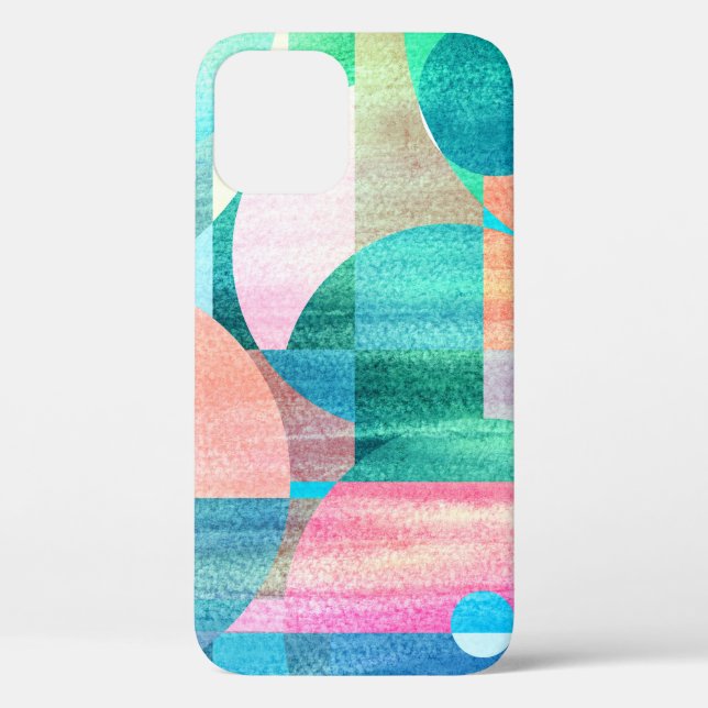 Bright, Colourful Geometric Abstract Case-Mate iPhone Case (Back)