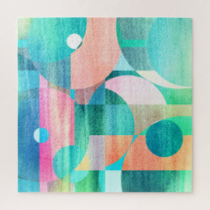 Bright, Colourful Geometric Abstract Jigsaw Puzzle