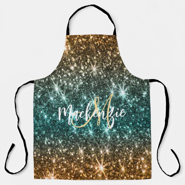 Bright Colourful Glitter Apron (Front)