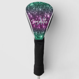 Bright Colourful Glitter Golf Head Cover