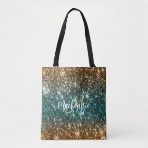 Bright Colourful Glitter Tote Bag