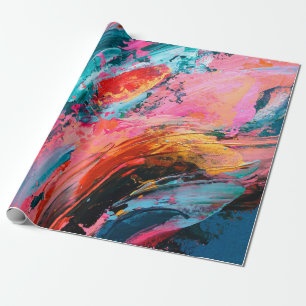 Bright colourful hand painted abstract backgrounda wrapping paper