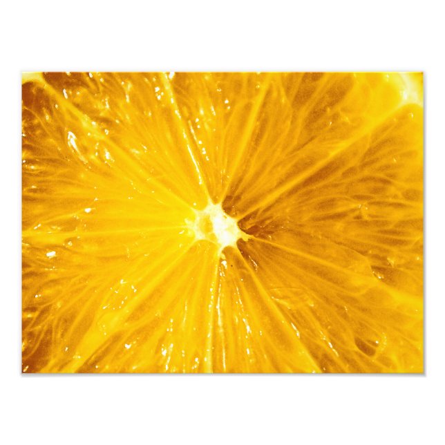 Bright Colourful Lemon Close Up Photo Print (Front)