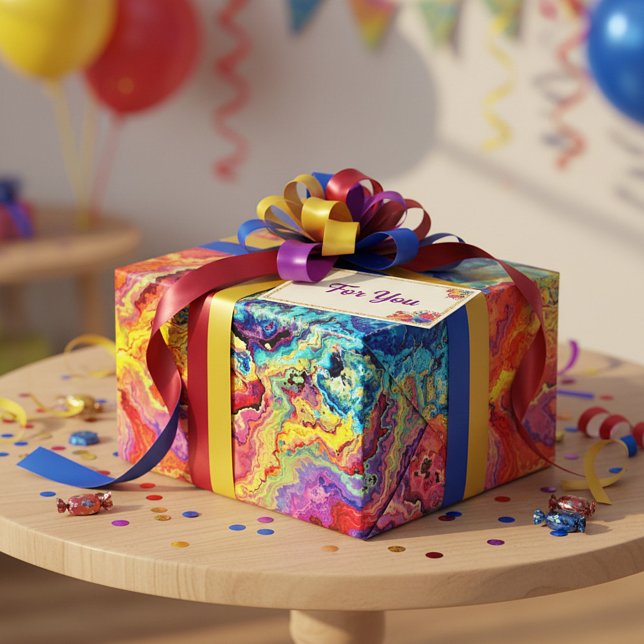 Bright colourful marble  wrapping paper (Creator Uploaded)