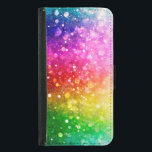 Bright Colourful Modern Bokeh Glitter Samsung Galaxy S5 Wallet Case<br><div class="desc">Cool bright vibrant rainbow colours modern trendy bokeh glitter pattern.</div>