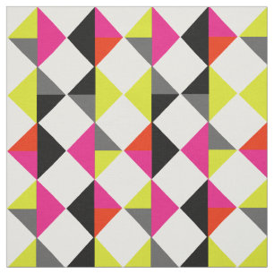 Bright Colourful Modern Geometric Diamond Patterne Fabric
