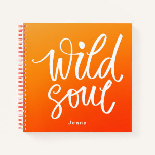 Bright Colourful Modern Simple Monogrammed Notebook