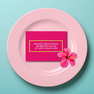 Bright & Colourful Neon Pink Rainbow Wedding Envelope