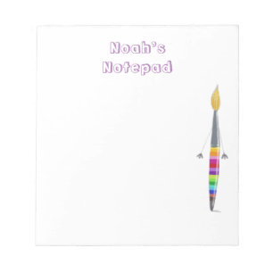 Bright Colourful Notepad With Polly The Paintbrush