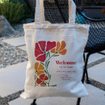 Bright & Colourful Nouveau Flower Wedding Welcome Tote Bag<br><div class="desc">A bright,  modern colour palette sets this wedding suite apart from the rest. The design features a stylised floral bouquet,  and you may customise all of the text.</div>