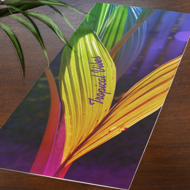 Bright Colourful Palm Fronds Tropical Yoga Mat (Creator Uploaded)