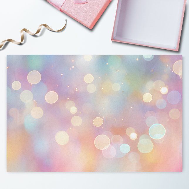 Bright colourful, pastel bokeh, blurry sparkles tissue paper (Creator Uploaded)