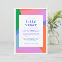 Bright Colourful Playful Abstract Art Bridal Showe