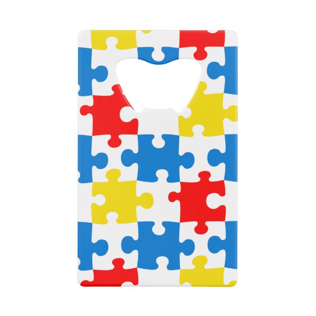 Bright Colourful Puzzle Piece Pattern (Front)