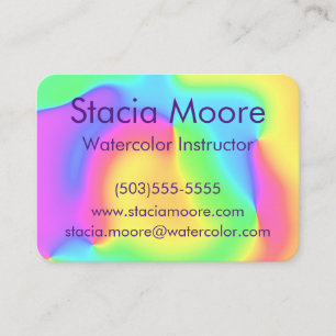 Bright Colourful Rainbow Business Card