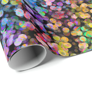 Bright Colourful Rainbow Confetti Dots Wrapping Paper