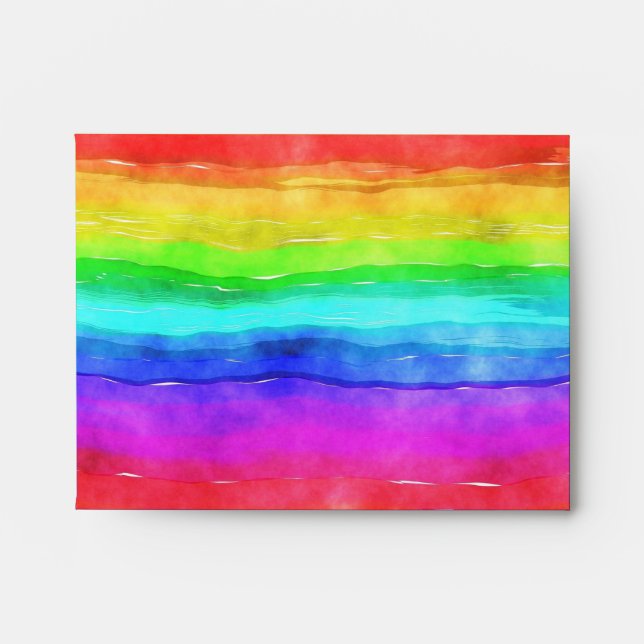 Bright Colourful Rainbow Envelope (Front)
