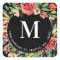 Bright Colourful Red Floral Circular Return Addres