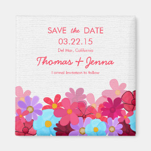 Bright & Colourful Save the Date Magnets