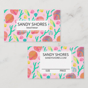 Bright Colourful Seashells Pattern CUSTOM HANG TAG