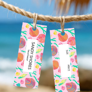 Bright Colourful Seashells Pattern CUSTOM HANG TAG