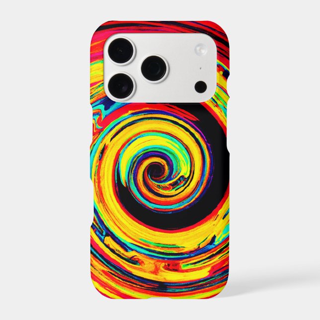 Bright Colourful Spiral Pattern (Back)