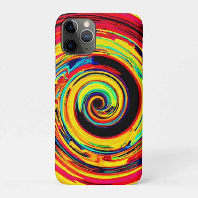 Bright Colourful Spiral Pattern Case-Mate iPhone Case (Back)