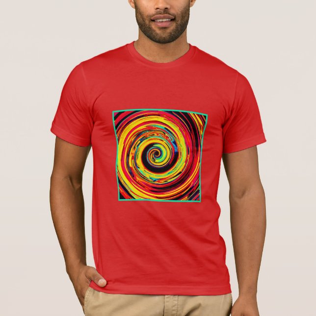Bright Colourful Spiral Pattern T-Shirt (Front)