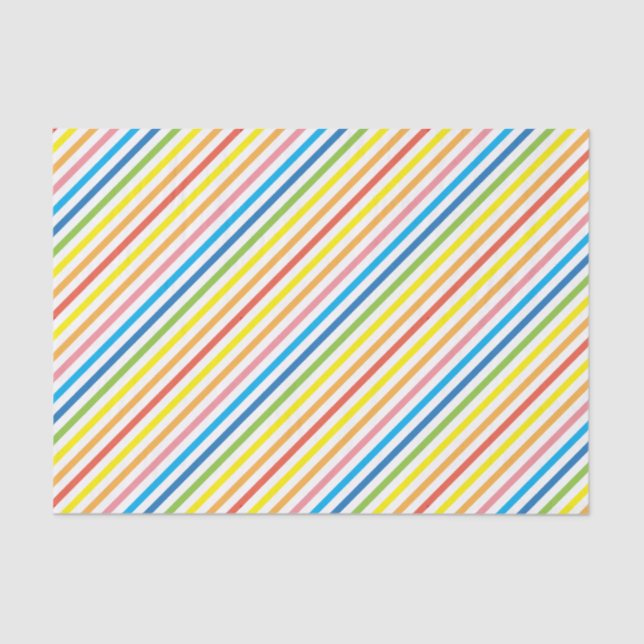 Bright Colourful Striped Tissue Paper (Front)