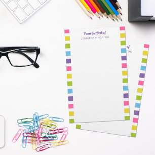 Bright Colourful Stripes From the Desk of Stationery