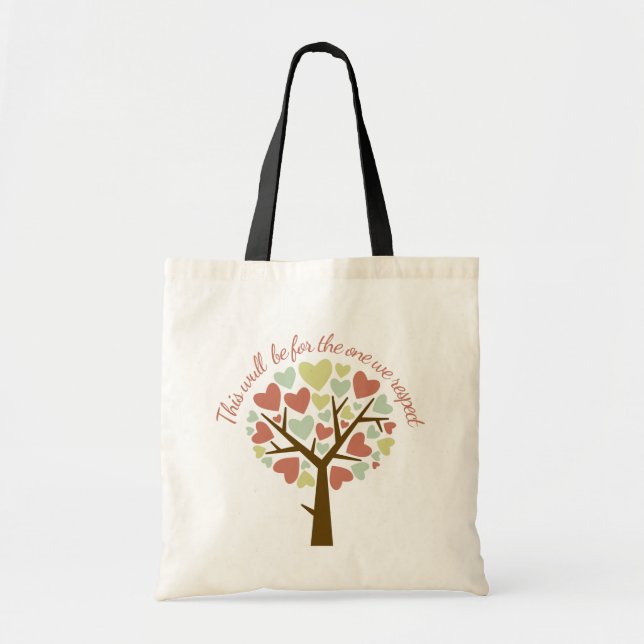 Bright colourful Teacher heart tree thank you Tote Bag (Front)