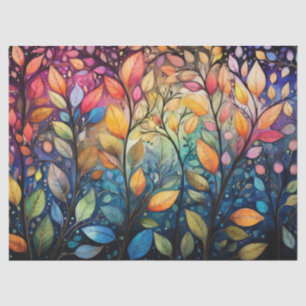 Bright, Colourful Whimsical Autumn Leaves Decoupag Tissue Paper