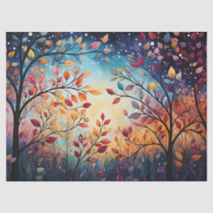 Bright, Colourful Whimsical Autumn Leaves Decoupag Tissue Paper