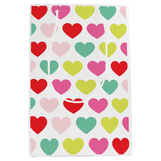 bright colourful wishes | christmas holiday medium gift bag (Front)