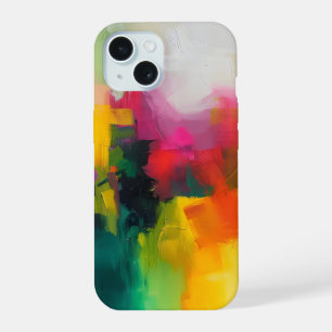 Bright Colours Abstract Art iPhone 15 Case